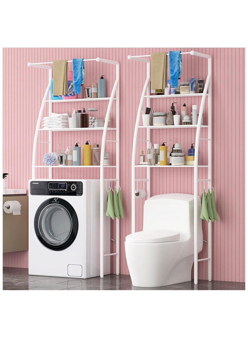 2/3 Layer Washing Machine Stand and Bathroom Storage Rack | Shelf with Towel Rack - Image 5