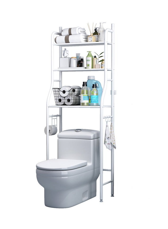 2/3 Layer Washing Machine Stand and Bathroom Storage Rack | Shelf with Towel Rack - Image 1
