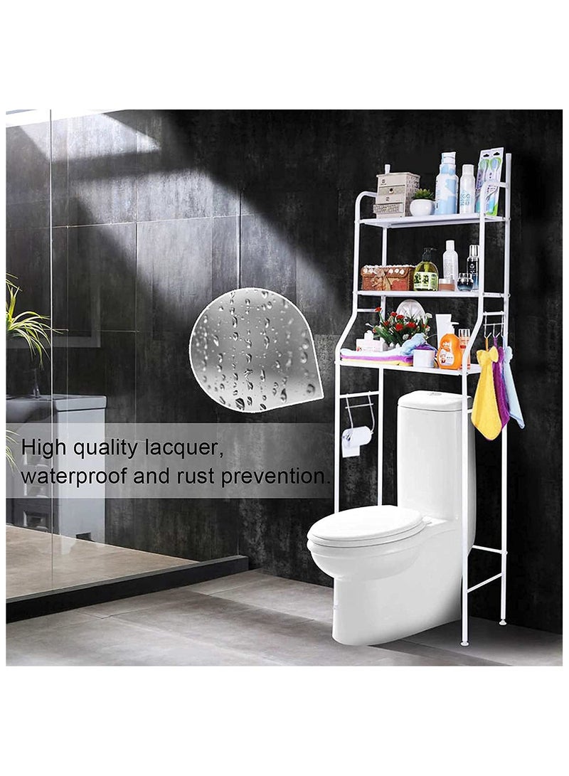 2/3 Layer Washing Machine Stand and Bathroom Storage Rack | Shelf with Towel Rack - Image 2