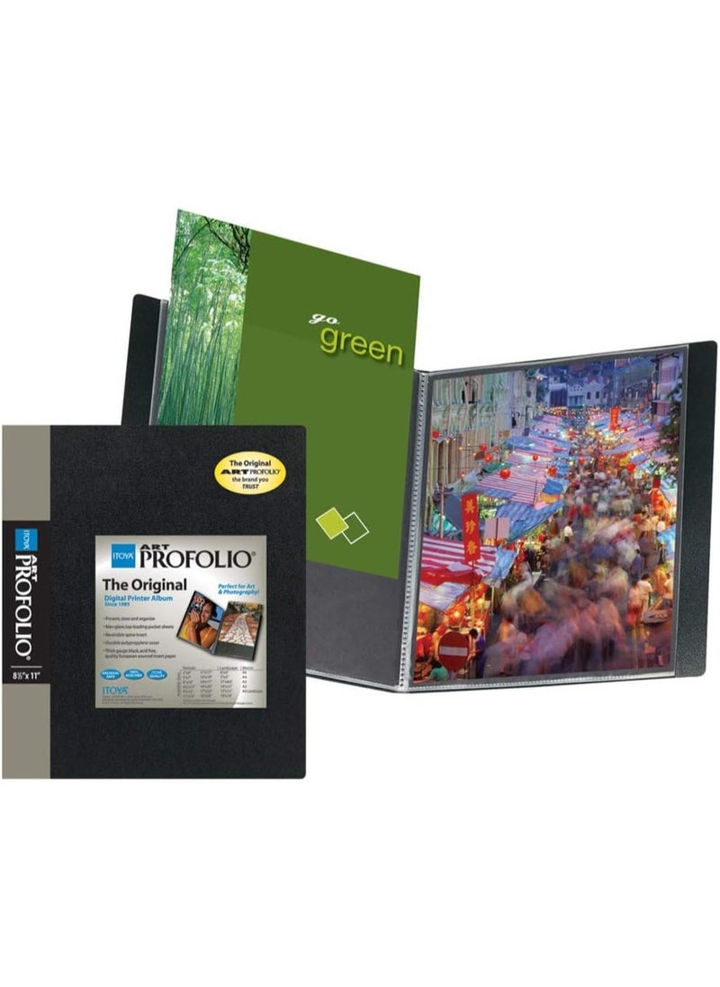 ITOYA Itoya Art Profolio Portfolio 5 x 7 inches Storage Display Book, 24 Sleeves for 48 Views  - Image 4