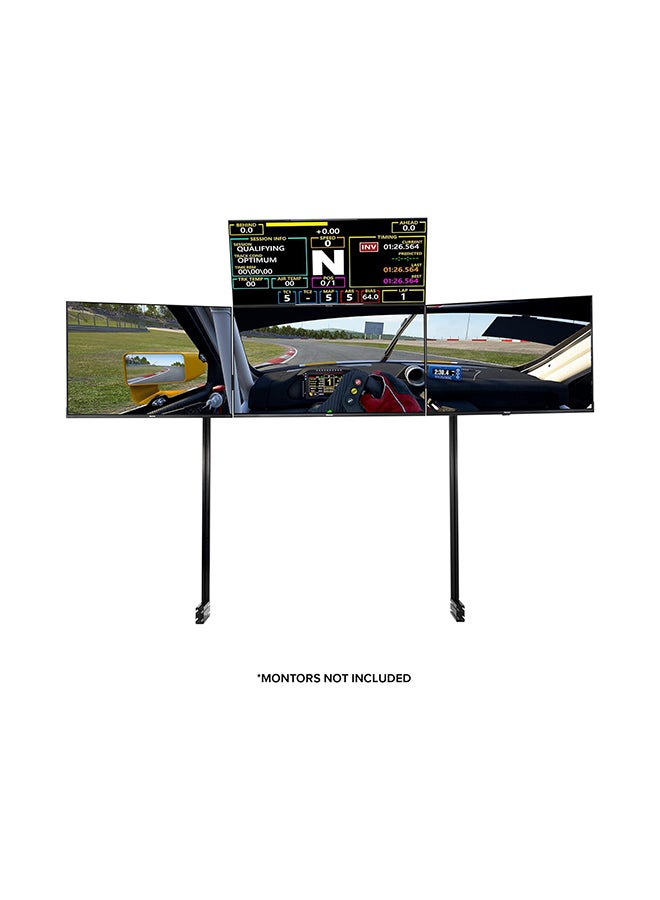 next level RACING Next Level NLR-E037 Elite Freestanding Complete Quad Monitor Stand - Black Edition - Image 3