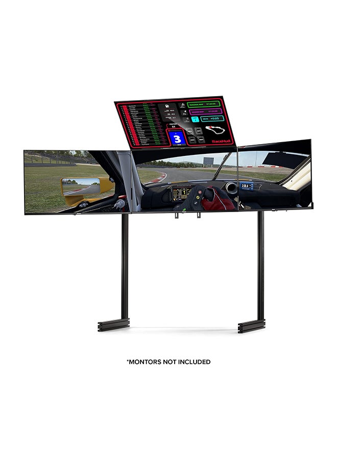 next level RACING Next Level NLR-E037 Elite Freestanding Complete Quad Monitor Stand - Black Edition - Image 4