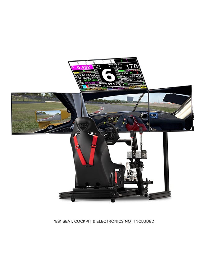 next level RACING Next Level NLR-E037 Elite Freestanding Complete Quad Monitor Stand - Black Edition - Image 5
