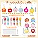 TICIAGA Fluffy Pom Pom Classroom Prize 12 Set Cute Plush Toy Keychains with Motivational Gift Tags 4in1 Ballpoint Pens and Organza Bags Birthday Valentines Gifts for Girls Goodies Bag Fillers - Image 4