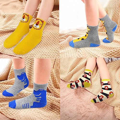 Tphon Toddler Socks, Baby Non Slip Socks for Boys Girls 12 Pairs Kids Infants Children Sock 1-3 Years - Image 5