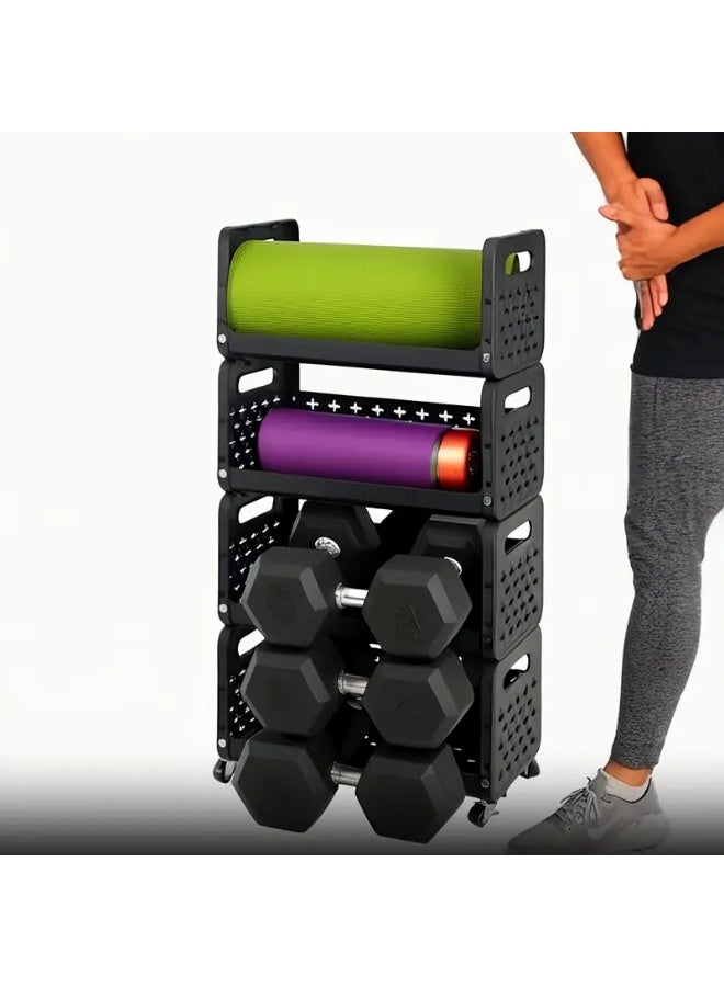 Cozy Nest 4-Tier Kitchen Storage Rack with Wheels – Durable Plastic Organizer with Lockable Wheels, Space-Saving Design for Fruits, Snacks, Appliances, and Household Essentials – Ideal for Kitchen, Pantry, Laundry, or Office - Image 5