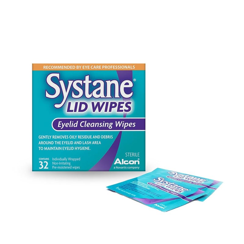 Systane Lid Wipes - Eyelid Cleansing Wipes - Sterile, Count of 32 - Image 1