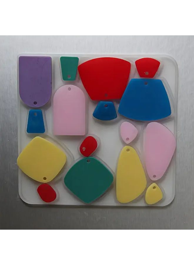Geometric Drip Earrings Glue Mirror Silicone Mold Handmade Multi Shape Pendant - Image 2