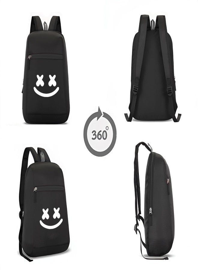 H-Hemes Small Backpack, Mini Backpack Lightweight, Durable, Everyday Use Small Backpack for Travel, Gym, and Outdoor Activities 11L Backpack (Black) - Image 5