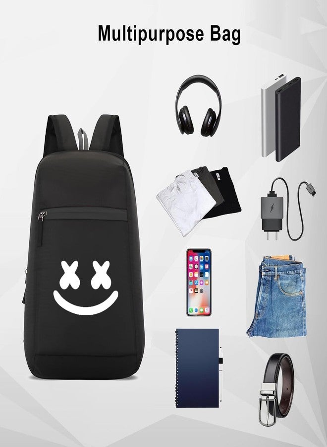 H-Hemes Small Backpack, Mini Backpack Lightweight, Durable, Everyday Use Small Backpack for Travel, Gym, and Outdoor Activities 11L Backpack (Black) - Image 3
