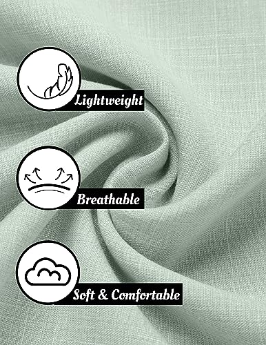 COOFANDY Mens Beach Linen Shirt Casual Short Sleeve Button Up Shirts Lightweight Breathable Tropical Shirts for Men - Image 5