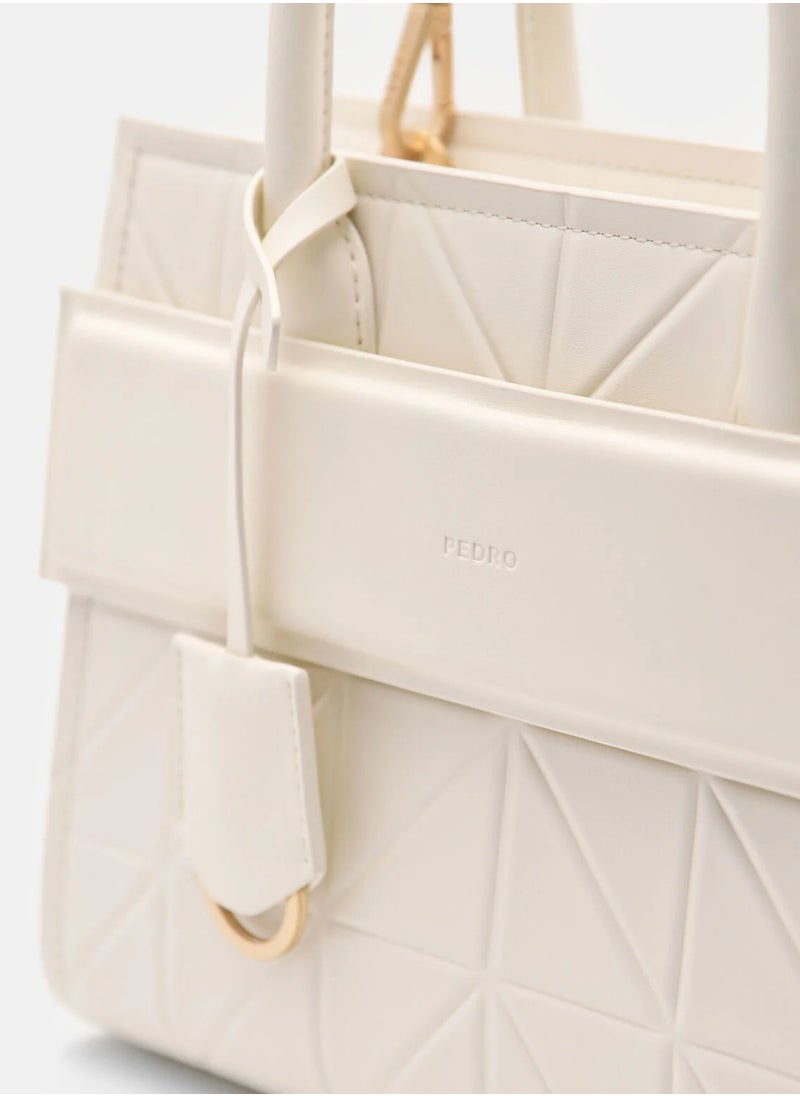 Pedro - PEDRO Studio Bella Leather Handbag in Pixel Satchel Crossbody Bag Shoulder Bag - Image 1