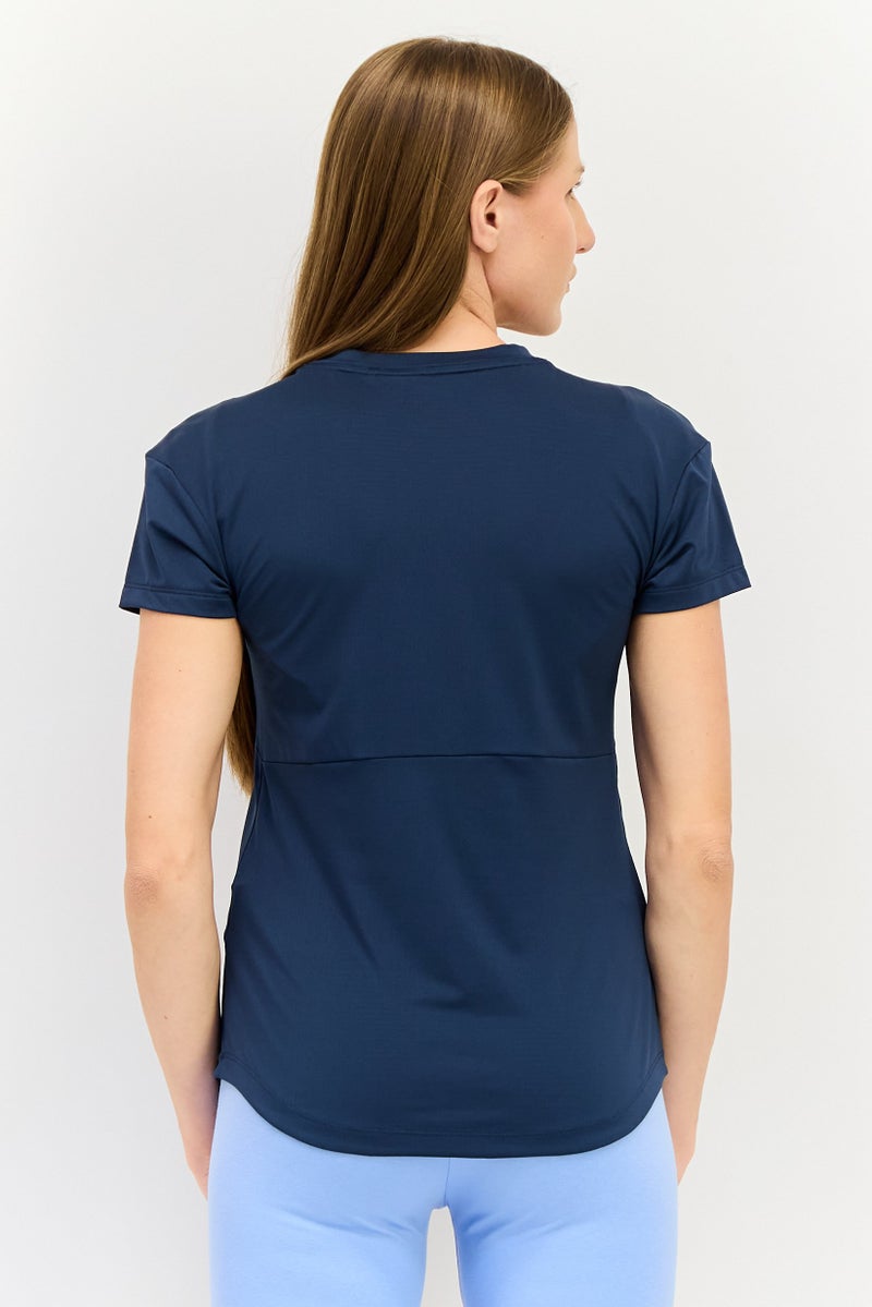 PUMA تي شيرت رياضي قصير الأكمام للنساء من بومة x فيرست مايل، كحلي داكن - Image 4