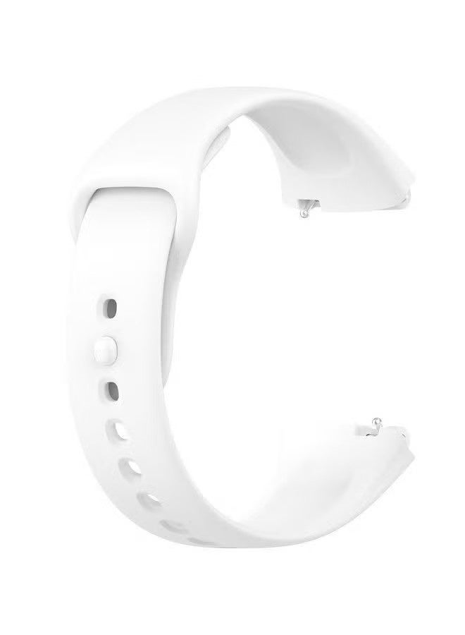 سوار سيليكون متوافق مع ساعة Redmi Watch 3 Active/Redmi Watch 3 Lite الذكية، سوار ساعة ناعم (أبيض) - Image 1