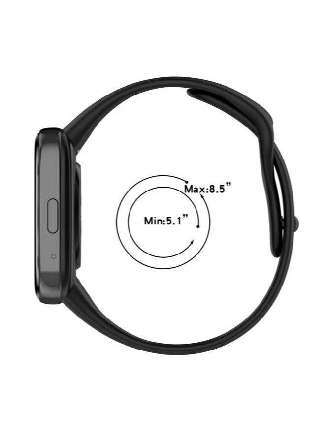 سوار سيليكون متوافق مع ساعة Redmi Watch 3 Active/Redmi Watch 3 Lite الذكية، سوار ساعة ناعم (أبيض) - Image 4