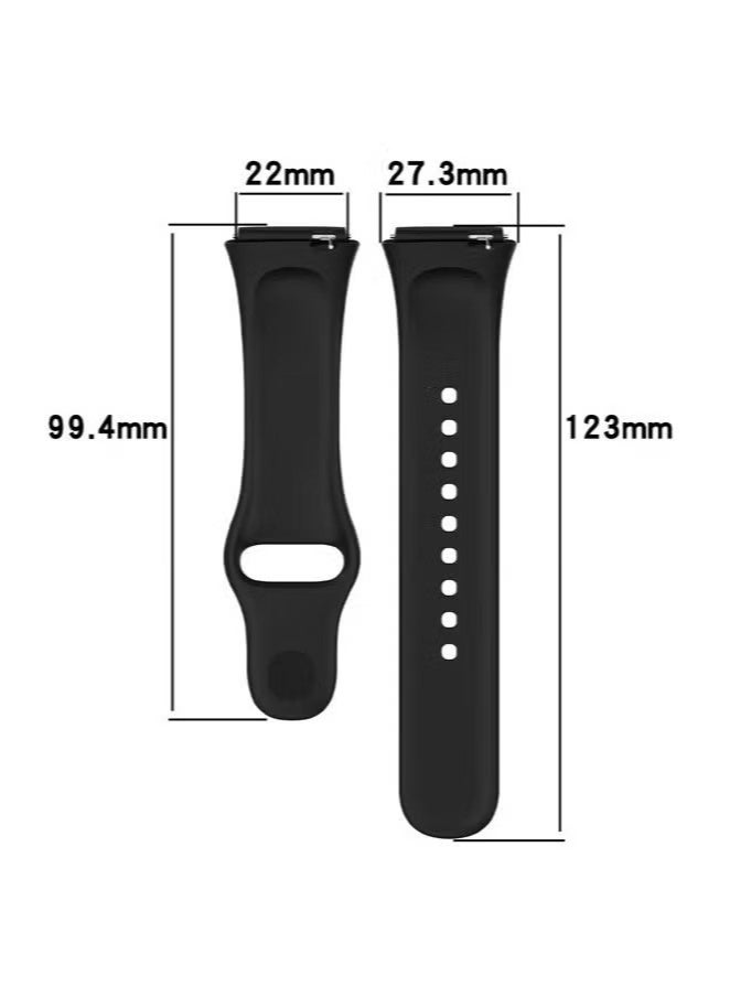 سوار سيليكون متوافق مع ساعة Redmi Watch 3 Active/Redmi Watch 3 Lite الذكية، سوار ساعة ناعم (أبيض) - Image 5