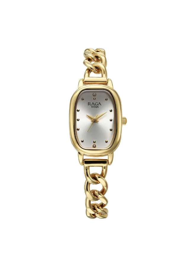 تيتان Women Analog Display Watch With Gold Stainless Steel Strap - 95309YM01