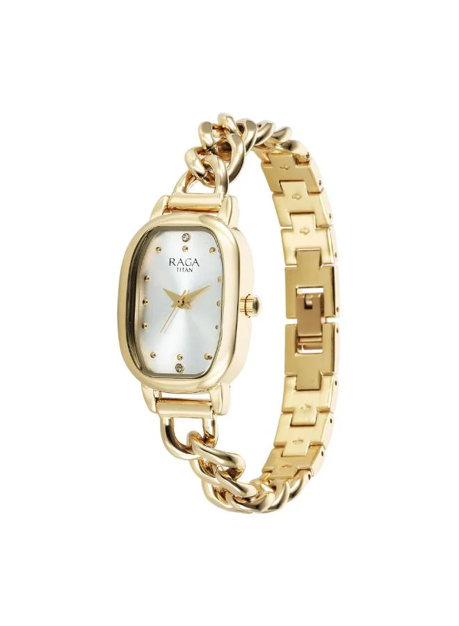 تيتان Women Analog Display Watch With Gold Stainless Steel Strap - 95309YM01