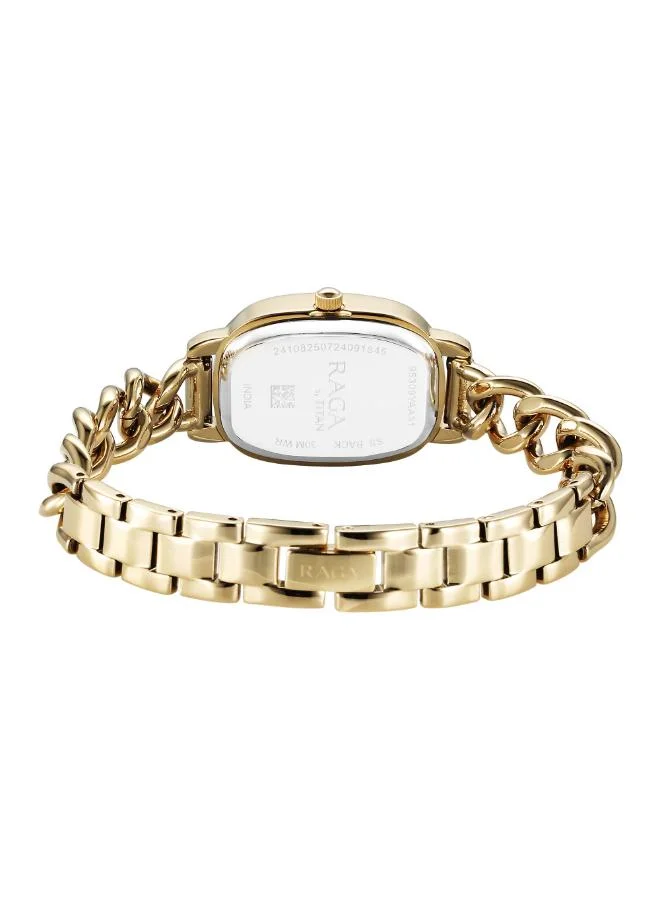 تيتان Women Analog Display Watch With Gold Stainless Steel Strap - 95309YM01