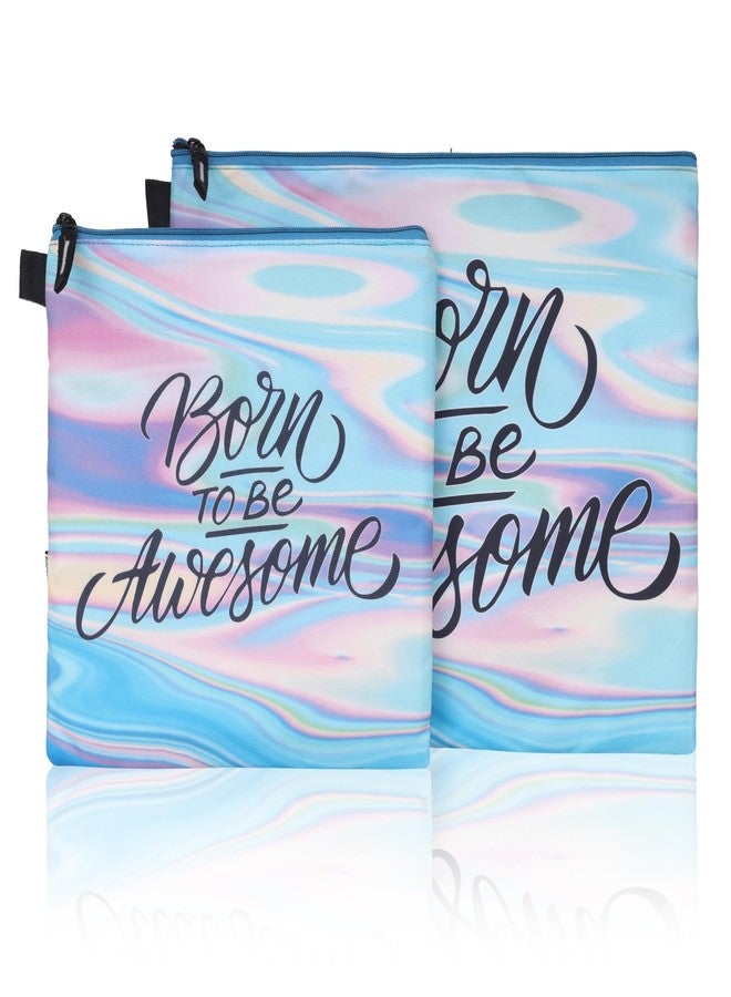 Echo Boomers Motivational Text Printed Twin Folder Set | Padded & Waterproof | A4 Document Holder & Tablet Sleeve | Stylish & Protective - Image 1