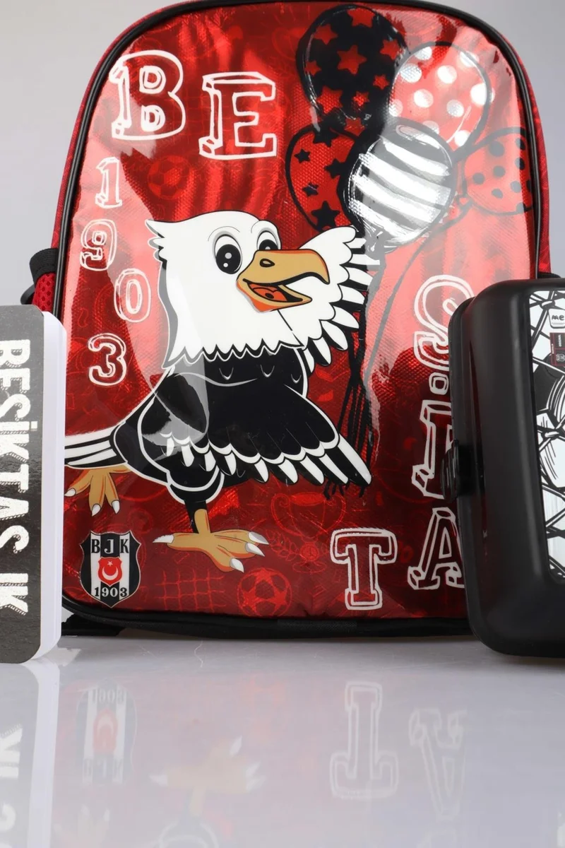 Barbie New Season Licensed Beşiktaş Kindergarten Bag, Lunch Box and Notepad Stationery Set