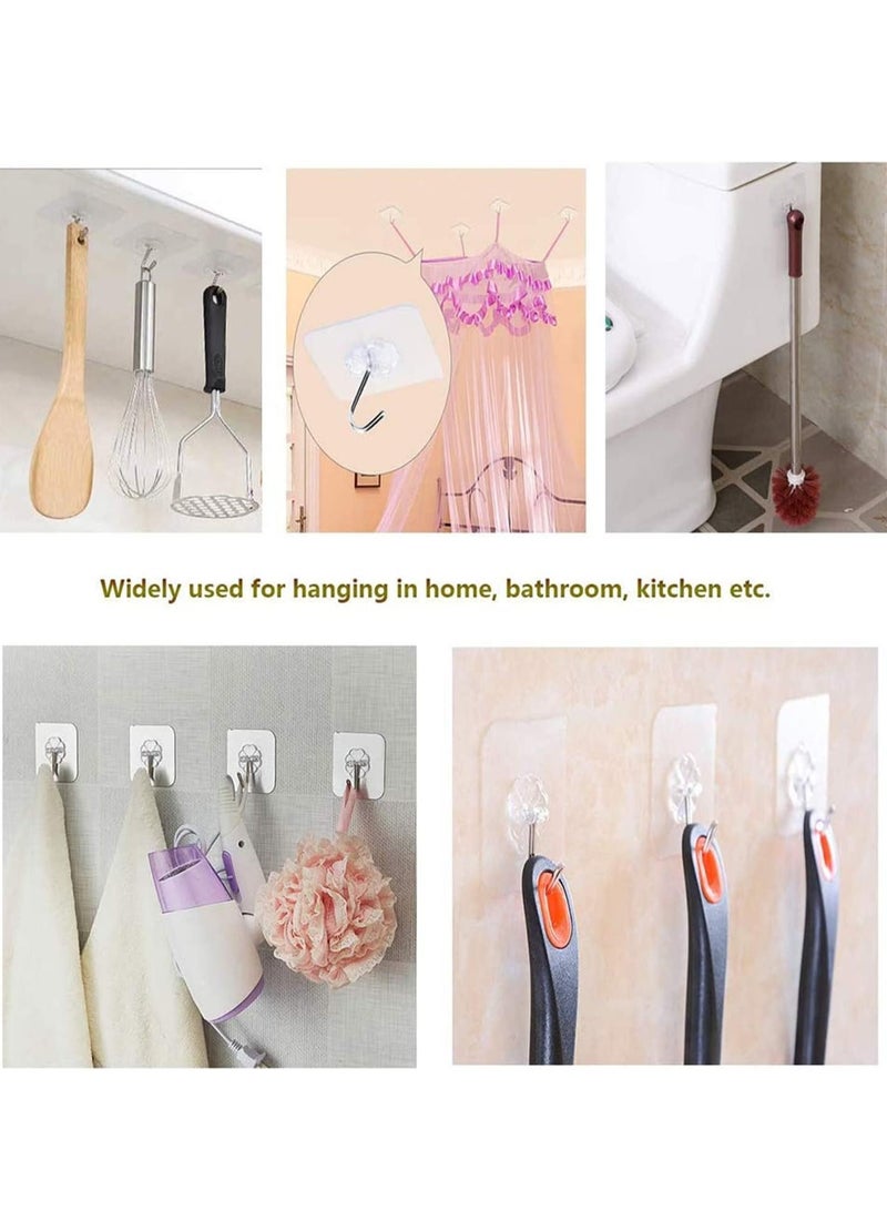 Adhesive Hooks Heavy Duty Wall Hooks 20Pack 8kg (Max) Self Adhesive Hook - Image 4