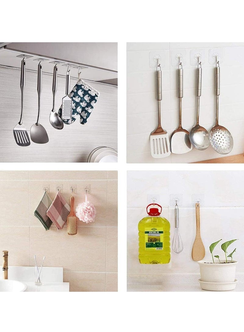 Adhesive Hooks Heavy Duty Wall Hooks 20Pack 8kg (Max) Self Adhesive Hook - Image 3