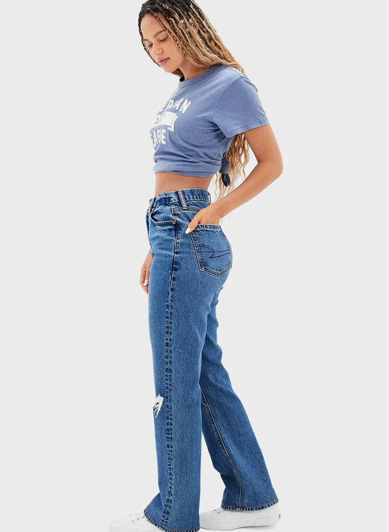 American Eagle Ripped Flared Jeans