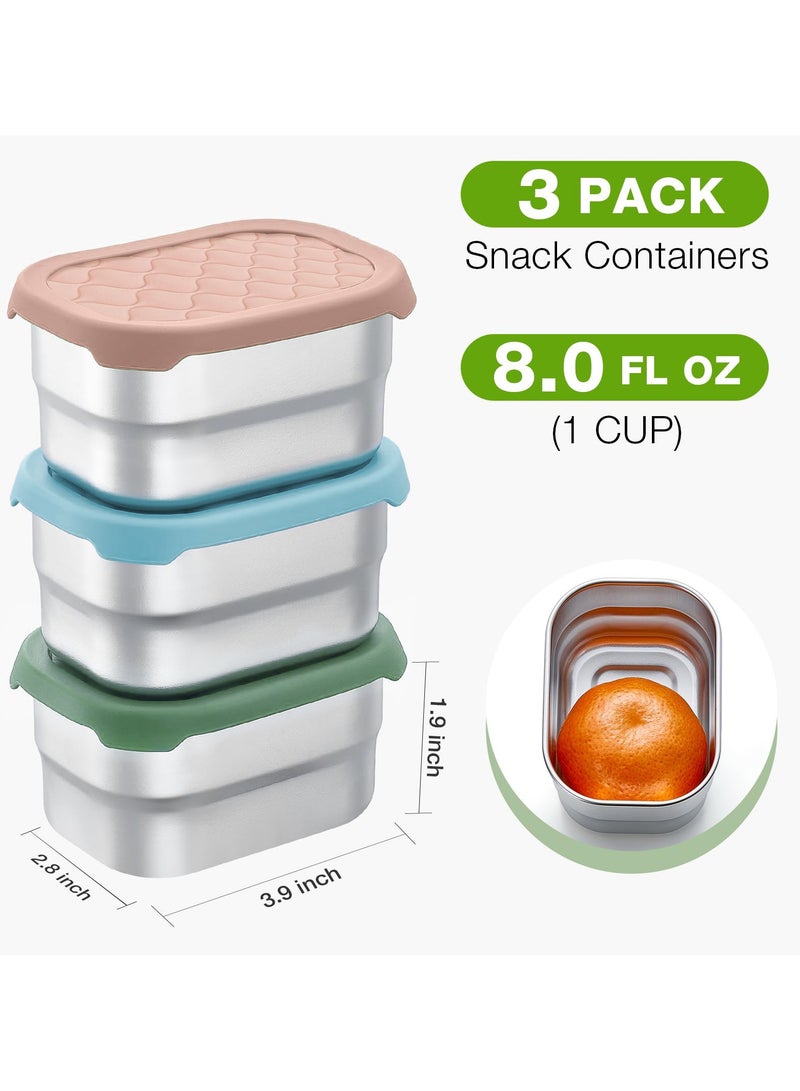 general 3-Size Bento Box Set 6PCS - 130ML & 230ML Airtight Food Containers Stackable for Snacks & Baby Food - Image 2