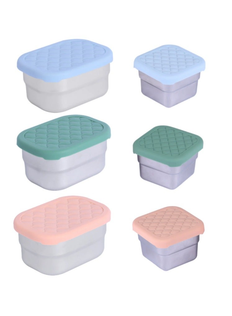 general 3-Size Bento Box Set 6PCS - 130ML & 230ML Airtight Food Containers Stackable for Snacks & Baby Food - Image 1