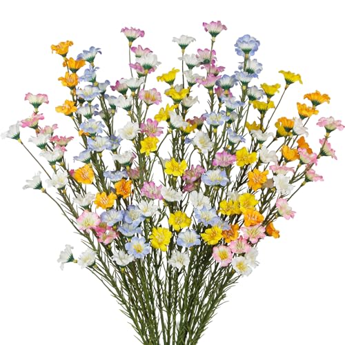 CITYES 16Pcs Artificial Wildflowers with Stems Bulk Silk Spring Flowers Floral Picks Multicolor Fake Forsythia Branches Faux Wildflowers Arrangements for Home Decor Indoor Outdoor Wedding Centerpieces - Image 1