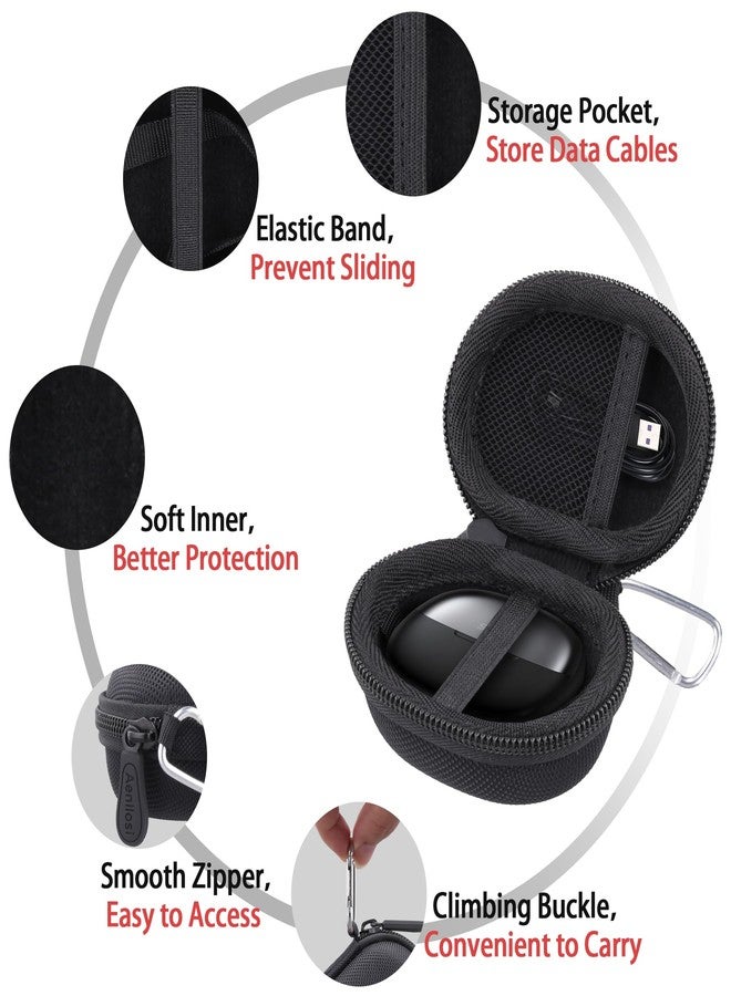 Aenllosi for SHOKZ OpenDots ONE - Open-Ear Headphones Hard Case, Protective Case Compatible with Shokz Opendots One Earbuds, Black (Case Only) - Image 3