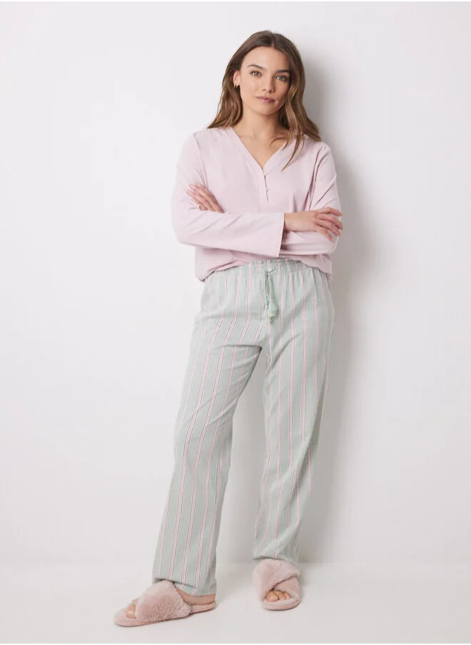 women'secret Long pants 100% cotton striped