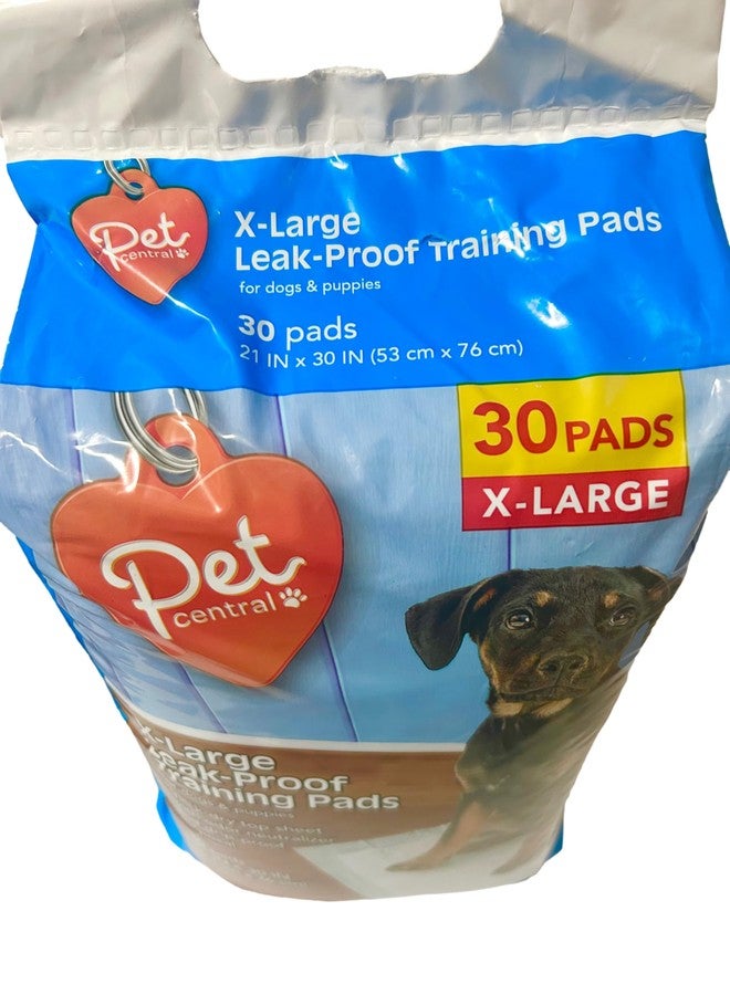 PET Central Extra Large Leak Proof Absorbent Drip Proof Training Pet Dog Pee Pads with Odor Neutralizer, Disposable Full Edge-Wrapping Pad Dogs, Puppies, Doggie, Cats XL 30 Count XLarge - 21" x 30" - Image 2