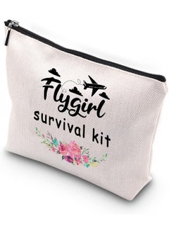 WCGXKO Generic WCGXKO Flygirl Survival Kit Flight Attendant Gift Zipper Pouch Travelling Bag for Stewardess Flight Crew (Flygirl Survival) 