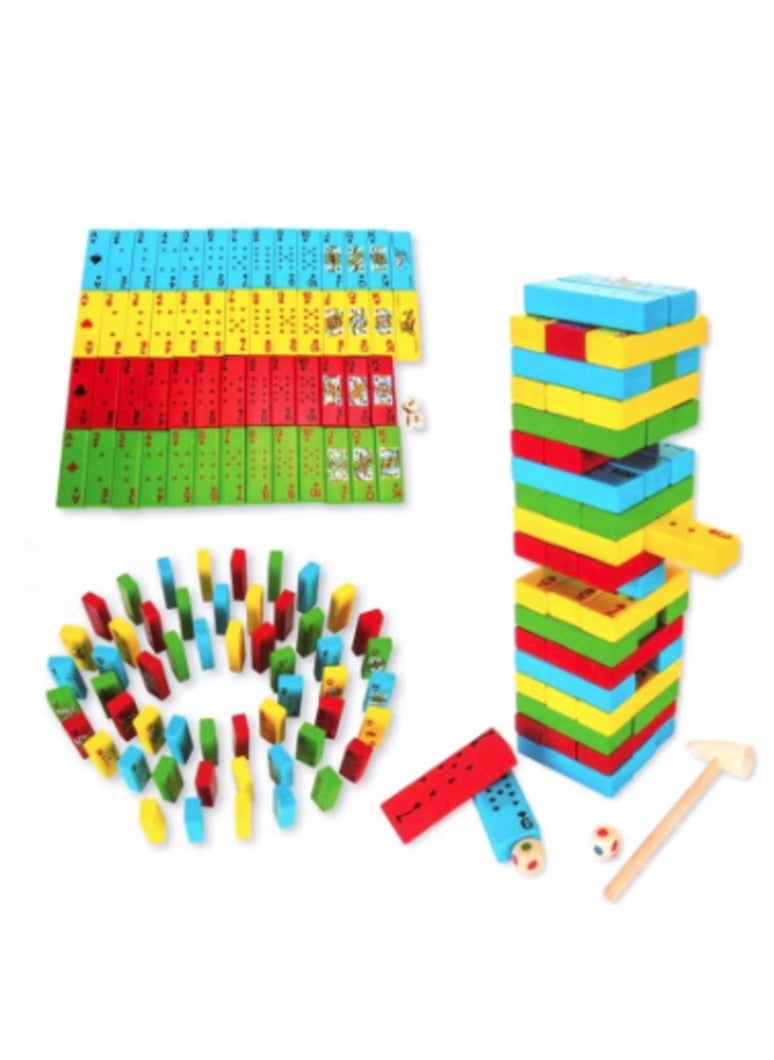 Numbered wooden block building game, balance tower game and fall challenge  - Image 1