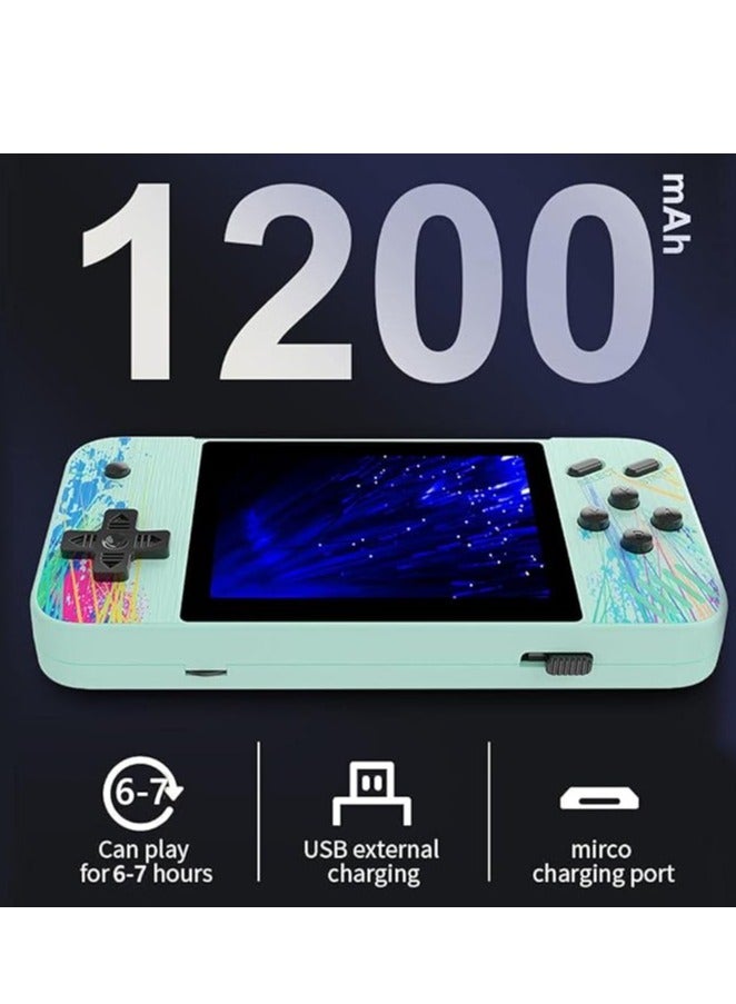 وحدة تحكم ألعاب محمولة، شاشة كبيرة مقاس 3.5 بوصة مدمجة لأكثر من 800 لعبة، باللون الوردي - Image 5