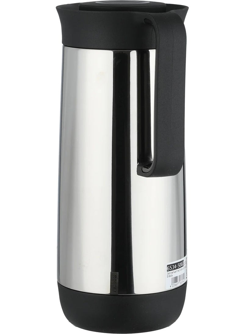 helios Thermos, 1 Liter, Glass Inner Container - Black/Silver - Image 2