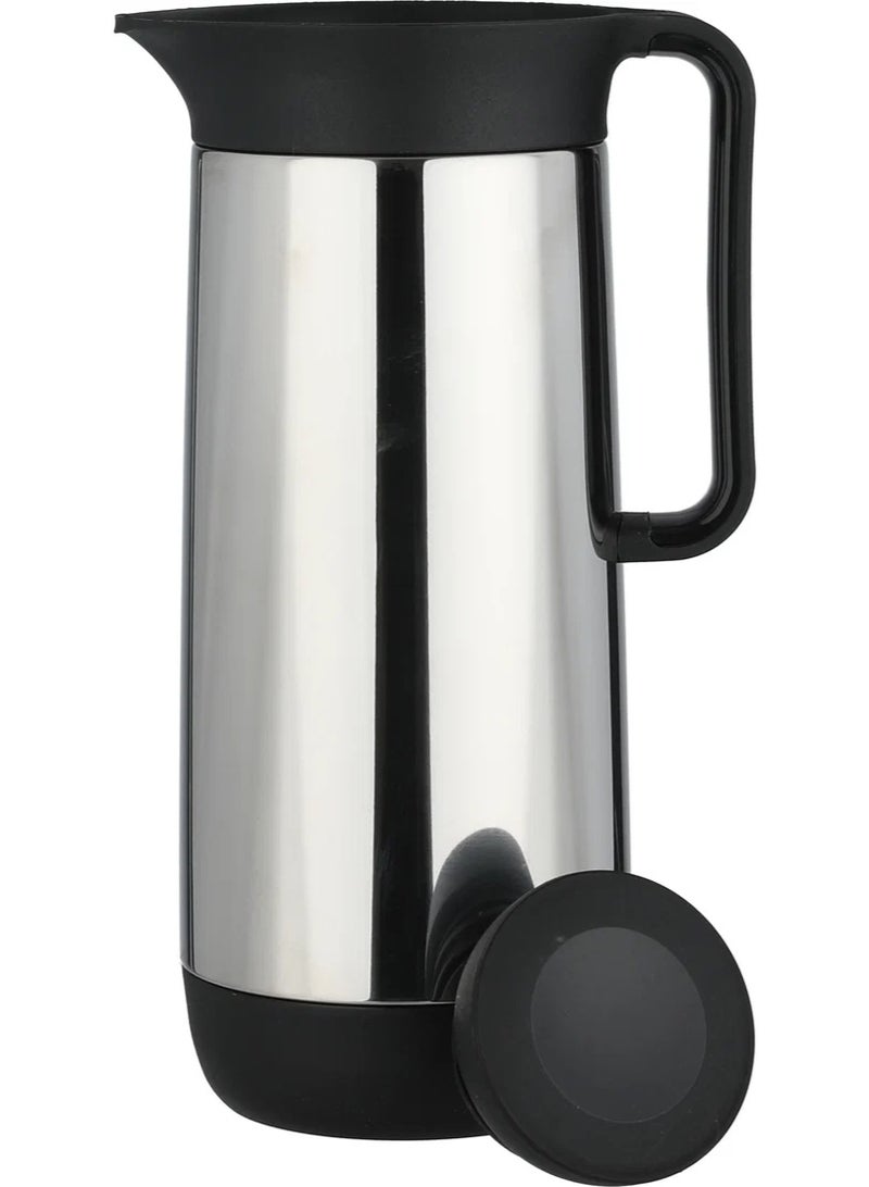 helios Thermos, 1 Liter, Glass Inner Container - Black/Silver - Image 4