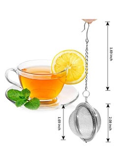 MIRFA 2pcs Stainless Steel Mesh Tea Ball 2.1 Inch Tea Infuser Strainers Tea Strainer Filters Tea Interval Diffuser for Tea  - Image 2