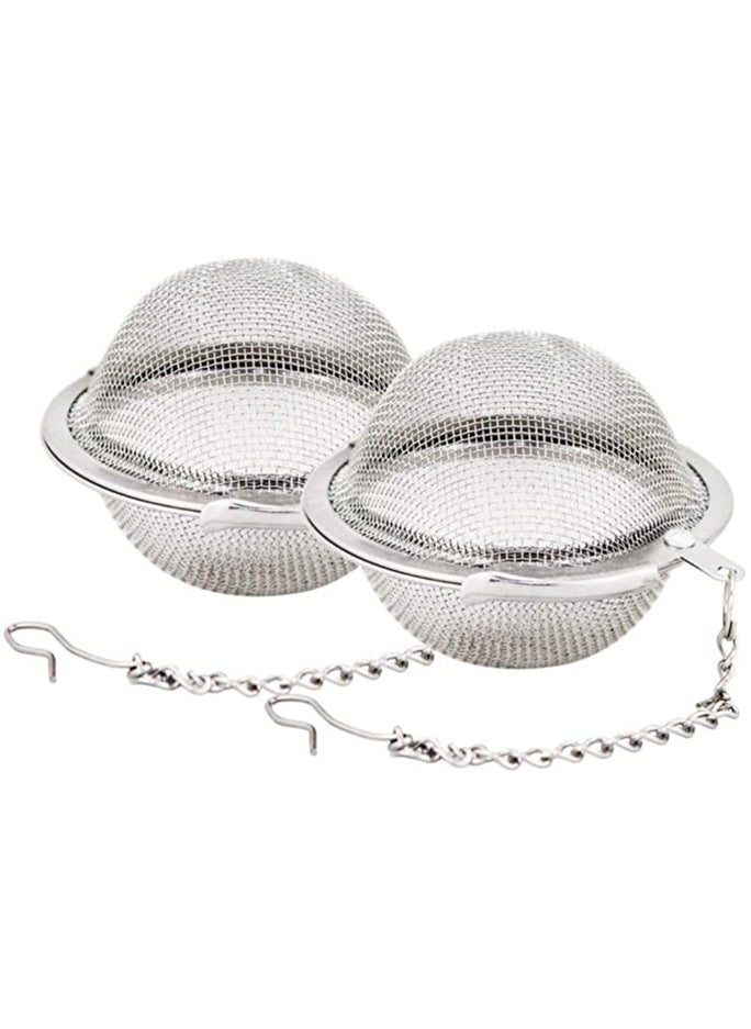 MIRFA 2pcs Stainless Steel Mesh Tea Ball 2.1 Inch Tea Infuser Strainers Tea Strainer Filters Tea Interval Diffuser for Tea  - Image 1