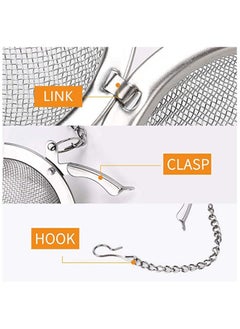 MIRFA 2pcs Stainless Steel Mesh Tea Ball 2.1 Inch Tea Infuser Strainers Tea Strainer Filters Tea Interval Diffuser for Tea  - Image 3
