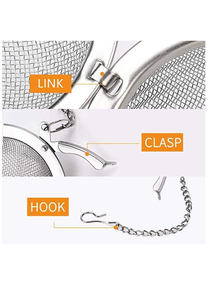 MIRFA 2pcs Stainless Steel Mesh Tea Ball 2.1 Inch Tea Infuser Strainers Tea Strainer Filters Tea Interval Diffuser for Tea  - Image 3