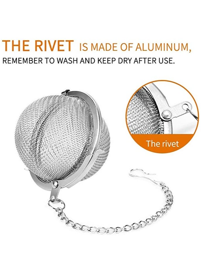 MIRFA 2pcs Stainless Steel Mesh Tea Ball 2.1 Inch Tea Infuser Strainers Tea Strainer Filters Tea Interval Diffuser for Tea  - Image 4