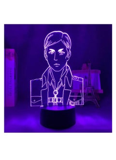 althiqahkey LED Acrylic Night Light Attack On Titan Erwin Smith Figure For Kid Bedroom Decors Table 3D Lamp  - Image 3