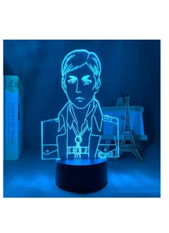althiqahkey LED Acrylic Night Light Attack On Titan Erwin Smith Figure For Kid Bedroom Decors Table 3D Lamp  - Image 1