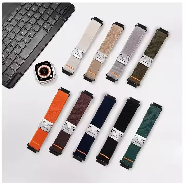 Bluejw 20mm 22mm Elastic Nylon Watch Band for Samsung Galaxy Watch 7/6/5, Huawei GT/T, Garmin - Sport Loop Strap with Parachute Buckle - Replace Your Watch Strap - Image 3