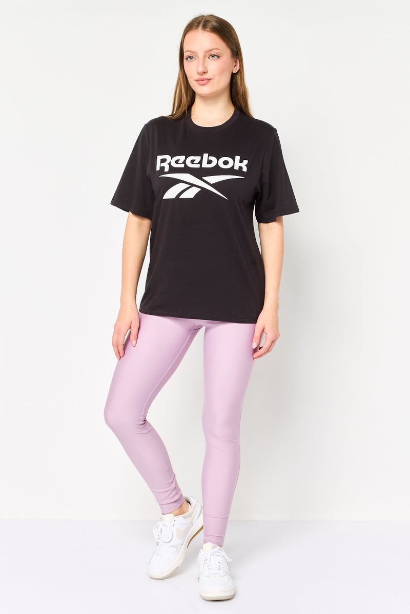 Reebok تي شيرت رياضي نسائي قصير الأكمام في الهواء الطلق، أسود - Image 2