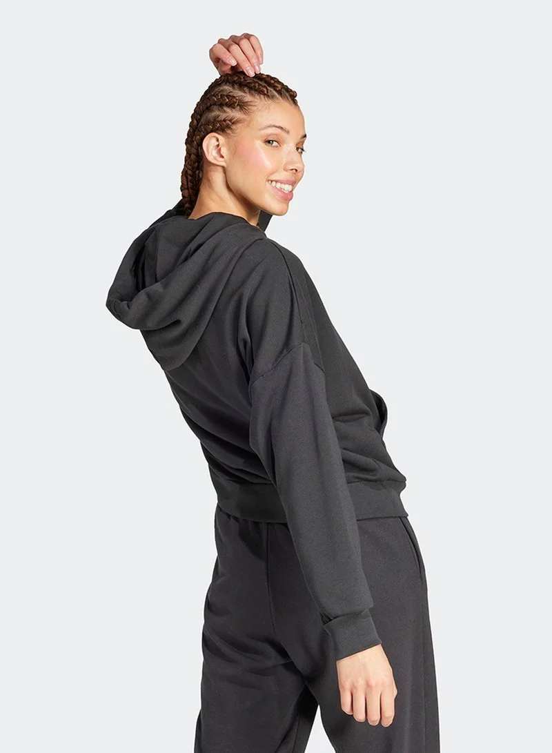 adidas Originals essentials big logo french terry loose women hooded sweatshirt
