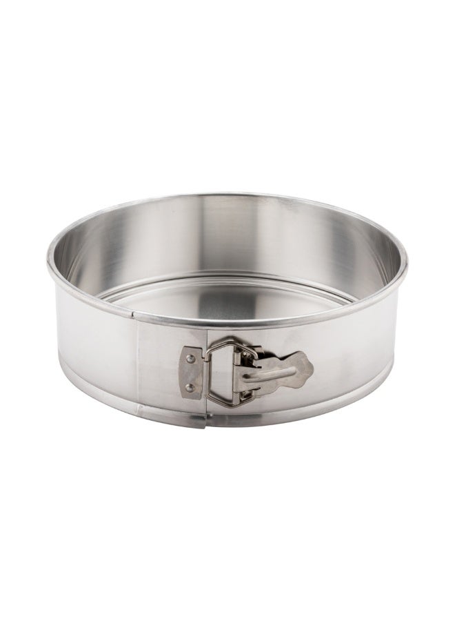 Met Lux 10 Inch Round Cake Pan, 1 Springform Springform Pan - Removable Bottom, Release Latch, Silver Aluminum Cheesecake Pan, For Baking Desserts,
